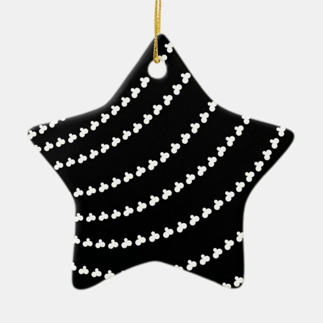 White Vortex Ceramic Tree Decoration (Front)