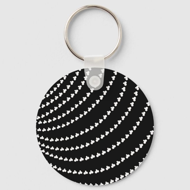 White Vortex Key Ring (Front)