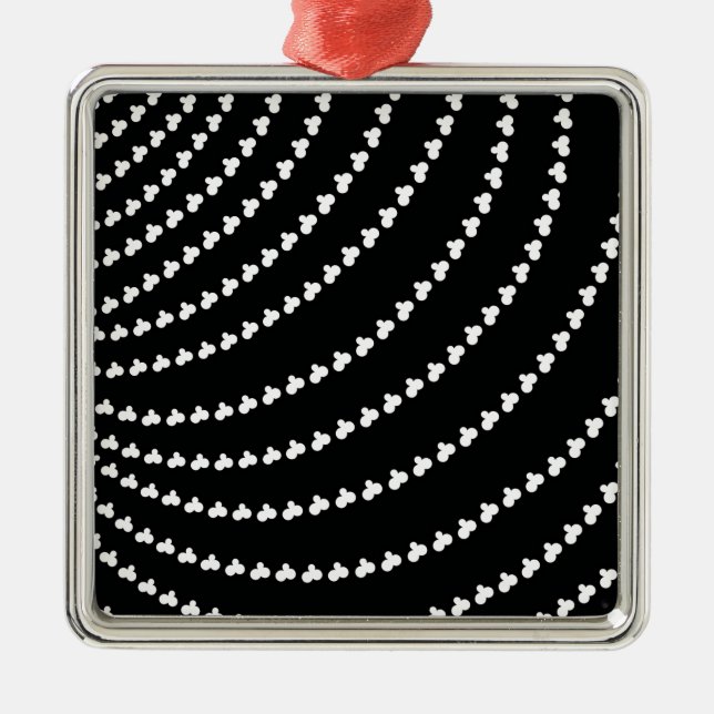 White Vortex Metal Tree Decoration (Front)