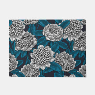 White waratah flowers doormat