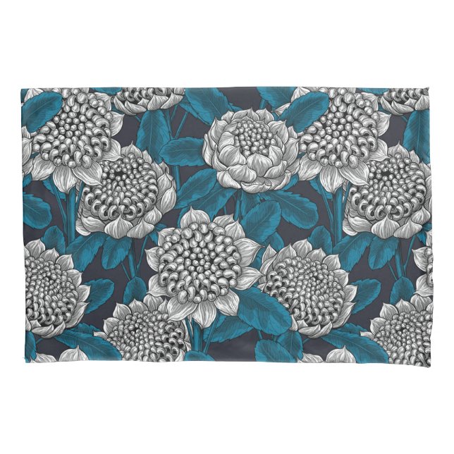 White waratah flowers pillowcase (Front)