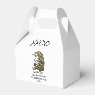 White Warrior  Unicorn Party Favour Box