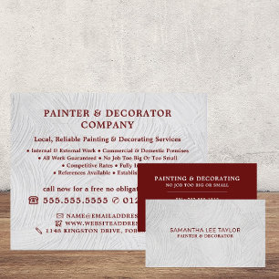 White Wash Paint, Painter & Decorator Business Card