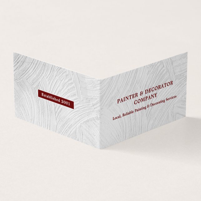 White Wash Paint, Painter & Decorator Photo Business Card (Outside)
