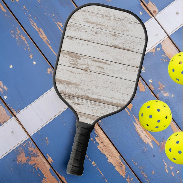 White Wash Wooden Boards Pickleball Paddle (Creator Uploaded)