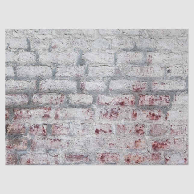 White Washed Brick Wall Tissue Paper (Front)