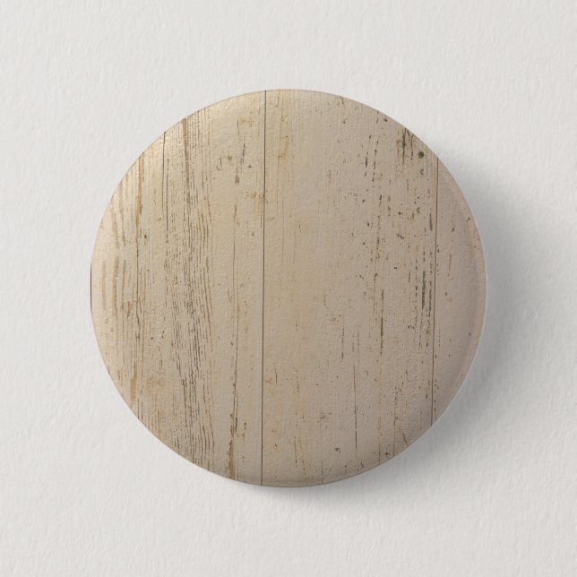 White Washed Textured Wood Grain 6 Cm Round Badge (Front)
