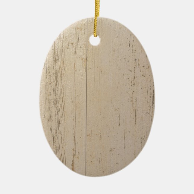 White Washed Textured Wood Grain Ceramic Tree Decoration (Front)