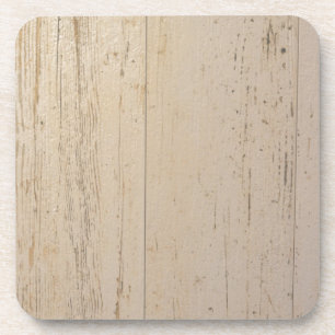 White Washed Textured Wood Grain Coaster
