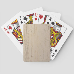 White Washed Textured Wood Grain Playing Cards