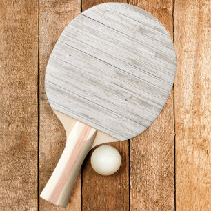 White Washed Wood Ping Pong Paddle