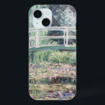 White Water Lilies | Claude Monet iPhone 15 Case<br><div class="desc">White Water Lilies (1899) by French Impressionist artist Claude Monet. Original fine art painting is an oil on canvas of a garden with water lilies under the Japanese footbridge. 

Use the design tools to add custom text or personalise the image.</div>