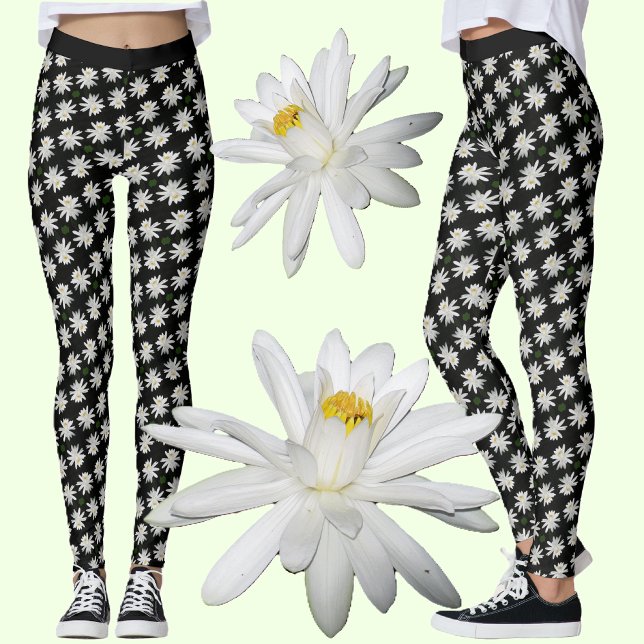 White Water Lilies - Floral Leggings (Creator Uploaded)