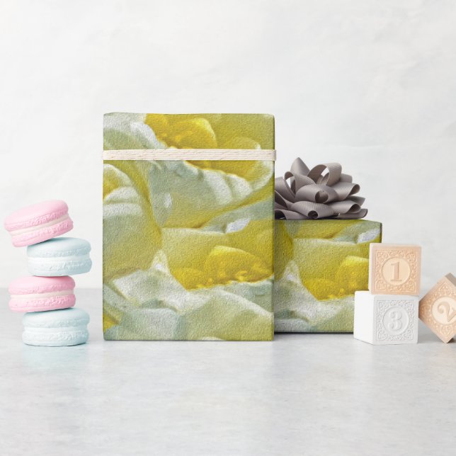 White Water Lilies Wrapping Paper (Baby Shower)