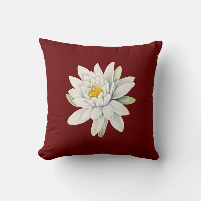 White water lily cushion (Front)