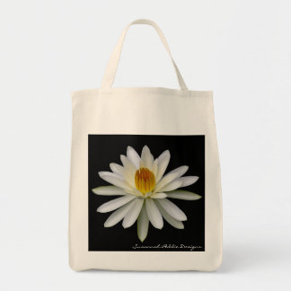 White Water Lily Grocery Tote Bag