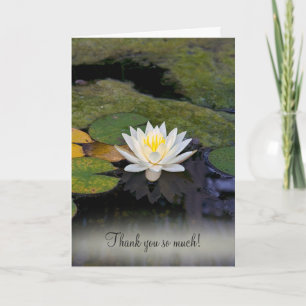 White Water Lily Thank You Card