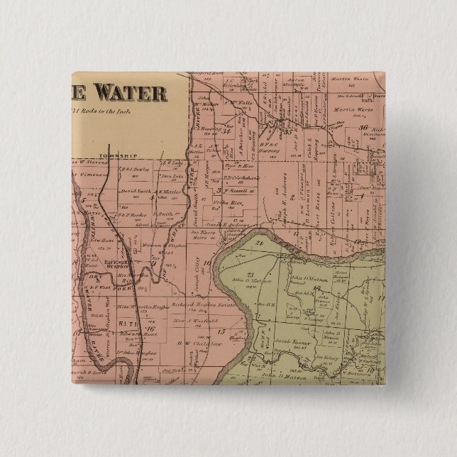 White Water, Miami 15 Cm Square Badge (Front)