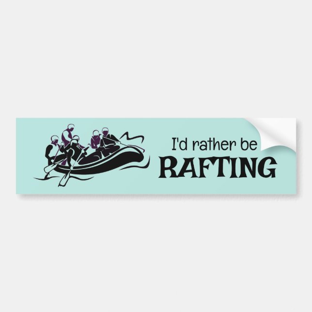 White Water Rafting Design Bumper Sticker (Front)