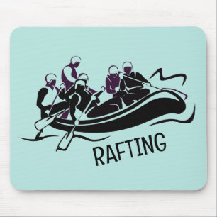 White Water Rafting Design Mouse Pad