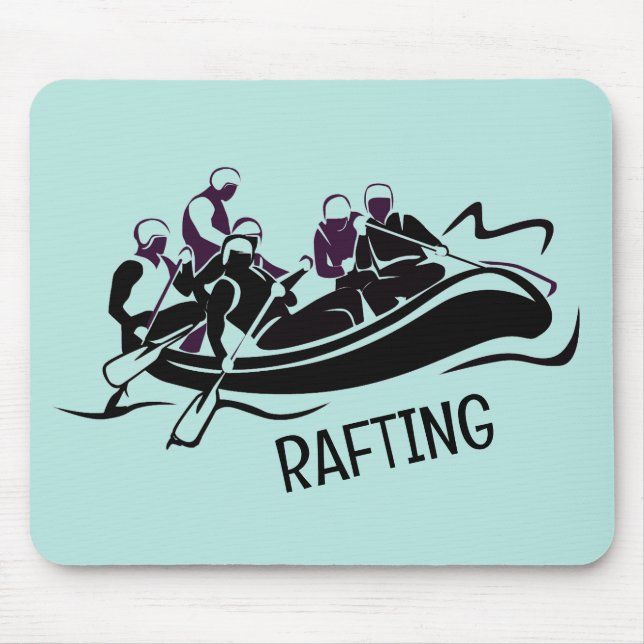 White Water Rafting Design Mouse Pad (Front)