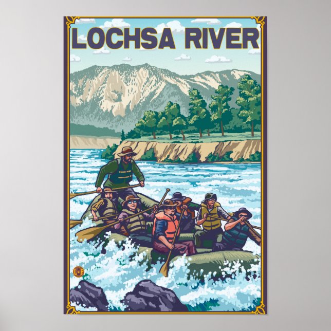 White Water Rafting - Lochsa River, Idaho Poster (Front)