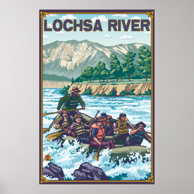 White Water Rafting - Lochsa River, Idaho Poster (Front)