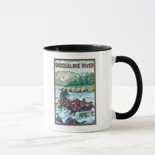 White Water Rafting - Snoqualmie River, Mug (Right)