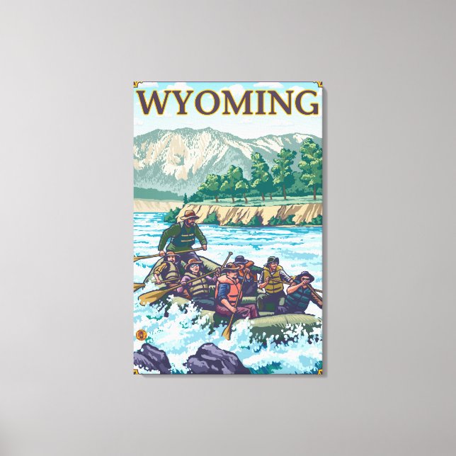 White Water Rafting - Wyoming Canvas Print (Front)