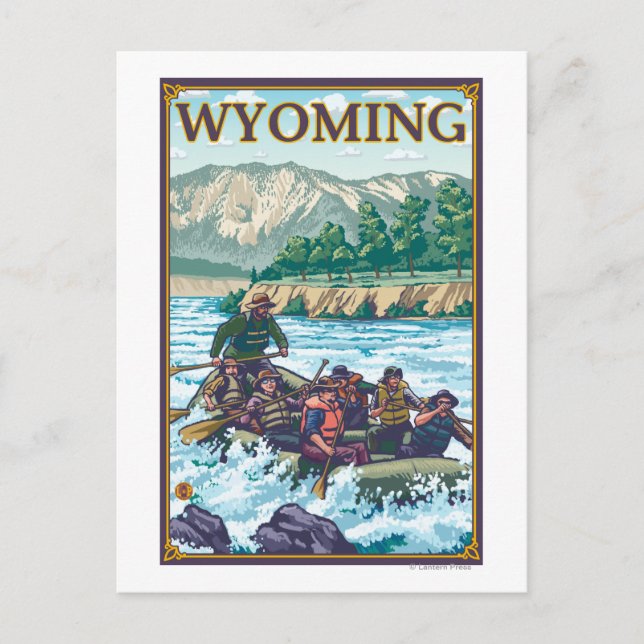 White Water Rafting - Wyoming Postcard (Front)