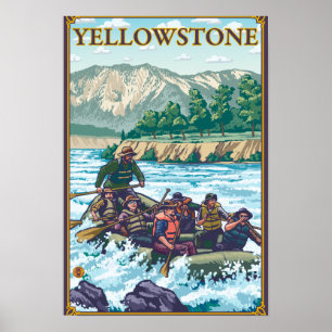 White Water Rafting - Yellowstone National Park Poster