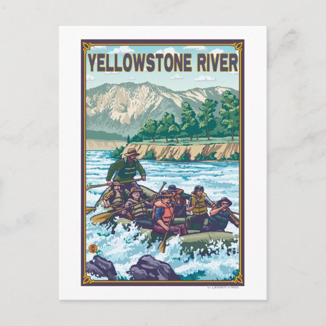 White Water Rafting - Yellowstone River, Montana Postcard (Front)