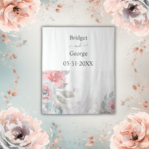 white watercolor abstract peony rose wedding tapestry