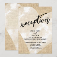 White Watercolor Heart Over Burlap Reception