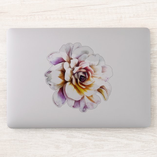 White Watercolor Rose Flower (Computer)
