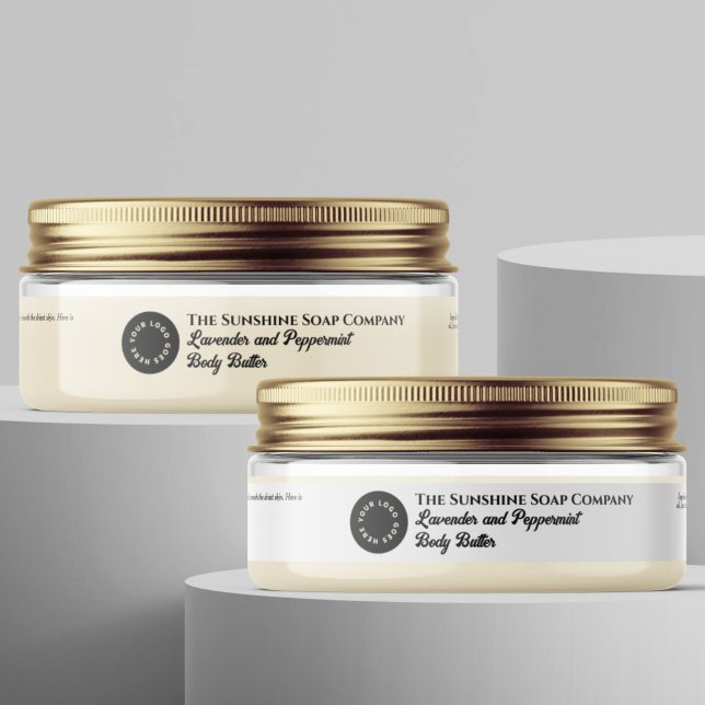 White waterproof cosmetics jar label  0.75 x 7.5 (Creator Uploaded)