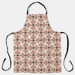 White wavy lines: abstract seamless pattern apron