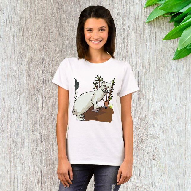 White Weasel Wildlife T-Shirt (Creator Uploaded)