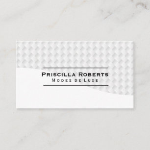 White Weave Abstract Pattern Business Card
