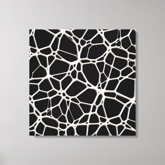 White Web Texture + your bachgr. & ideas Canvas Print (Front)