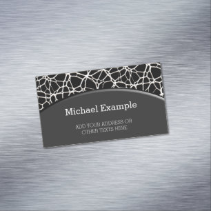 White Web Texture + your bachgr. & ideas Magnetic Business Card