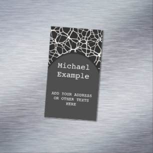 White Web Texture + your bachgr. & ideas Magnetic Business Card