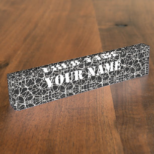 White Web Texture + your bachgr. & ideas Nameplate