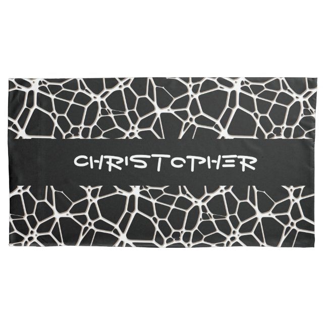 White Web Texture + your bachgr. & ideas Pillowcase (Front)