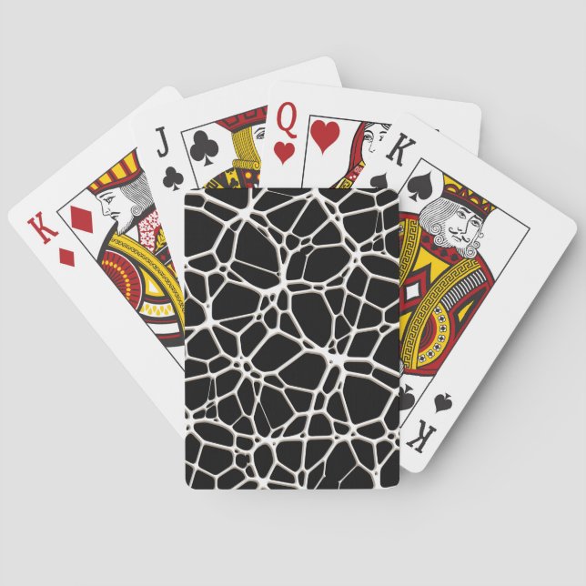 White Web Texture + your bachgr. & ideas Playing Cards (Back)