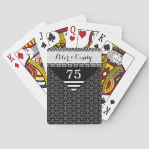 White Wedding Anniversary Patterned Playing Cards