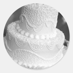 WHITE WEDDING CAKE STICKER