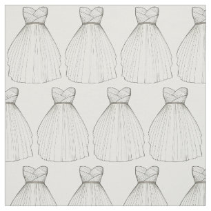 White Wedding Dress Gown Bride Bridal Shower Fabric