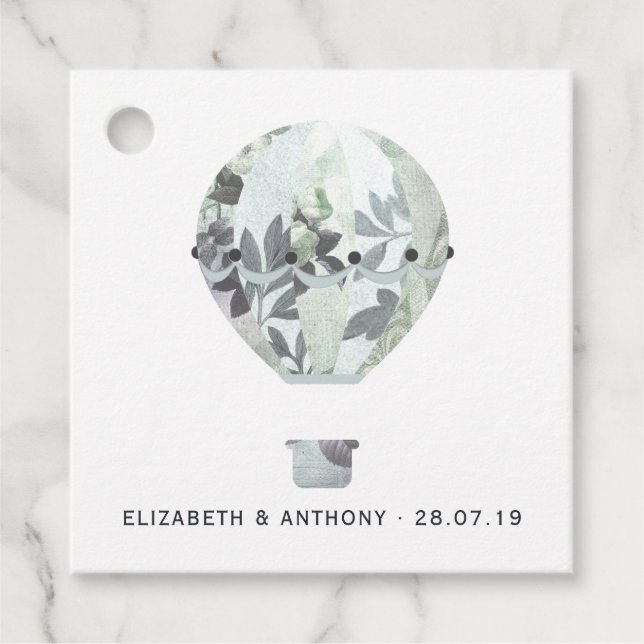 White Wedding Favour Tags (Front)