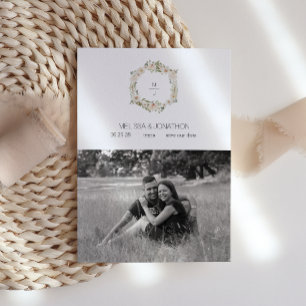 White Wedding Floral Elegant Image Save The Date